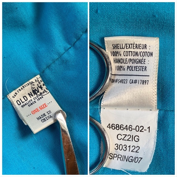 🚮 Old navy floral tote bag poppies ribbon handles - Picture 6 of 8